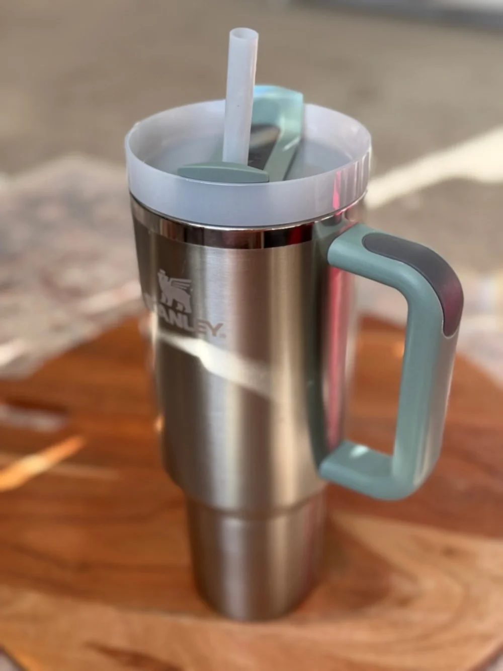 Stanley Stainless Steel Travel Tumbler with Mint Accents - Picture 7 of 16